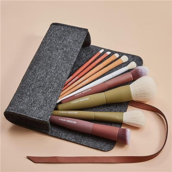 Makeup Brushes,5 Colors Essential Kabuki Makeup Brush Set with Ultra-soft - Picture 6 of 7